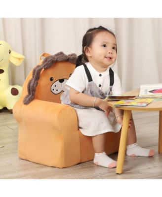 Micromink Squishy Bean Bag Chair for Kids Ages 3+, Figural Lion