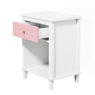 26.77''H Wooden One Drawer One Shelf for Kids Nightstand