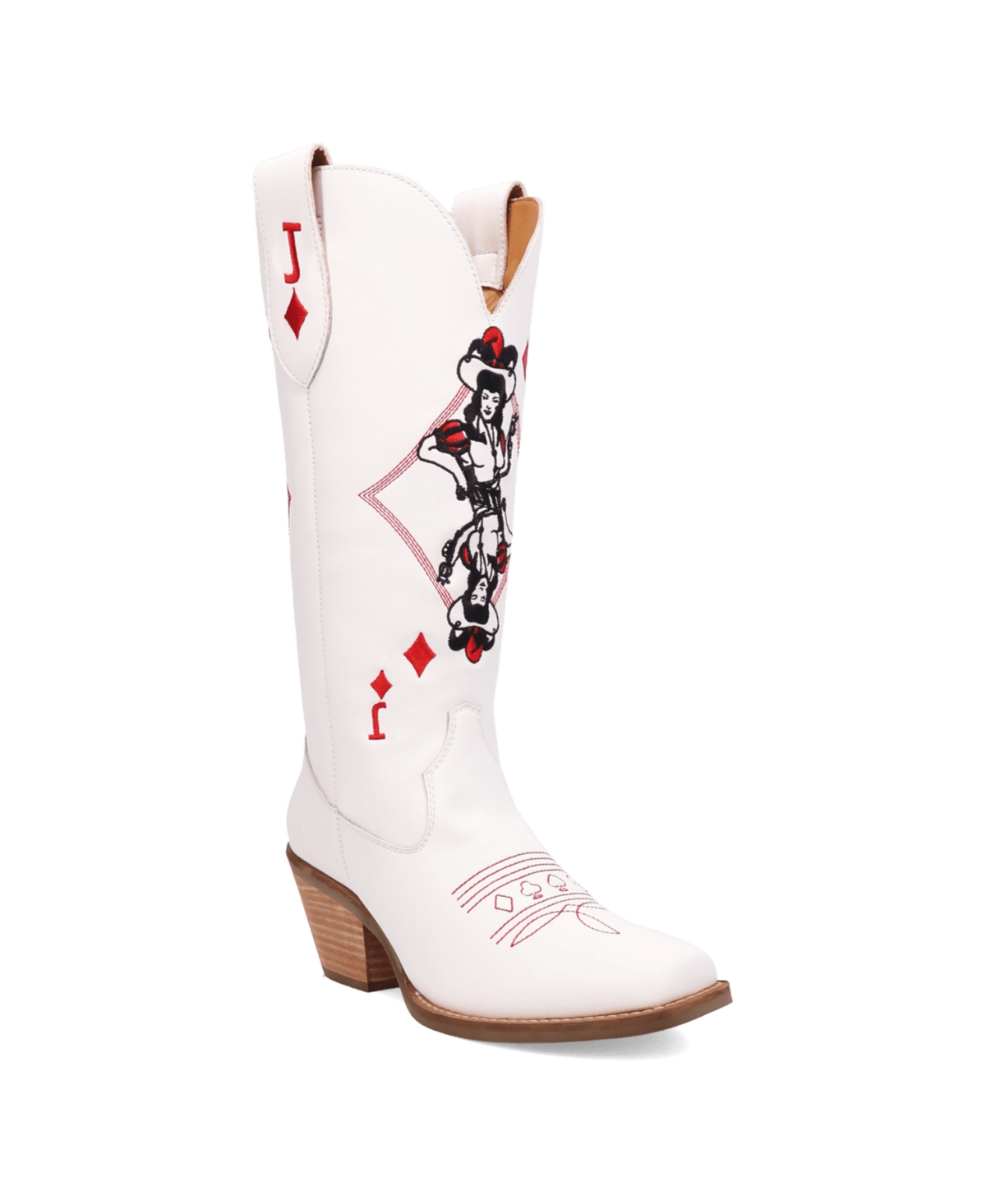 Women's Jack Of Diamonds Leather Boot - White