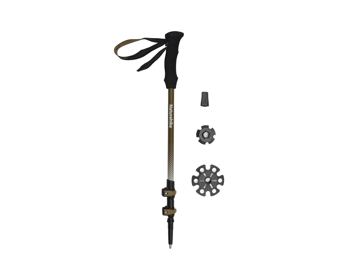 Trekking Poles Carbon 169g, Adjustable Ultra-Lightweight Hiking Sticks Unisex Walking Stick with Accessories for Outdoor,Soil Brown - Soil