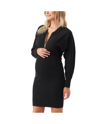 Maternity Zip Knit Nursing Dress