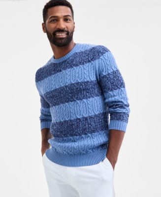NEIGHBORHOOD CREWNECK CABLE SWEATERブルーM Club Room Men