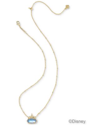 Disney Elisa Princess Colored Iridescent Abalone Pendant Necklace 14K Gold Over Brass