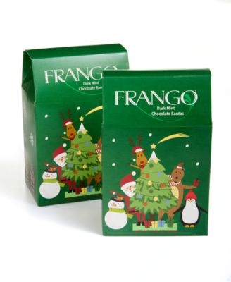 Frango Chocolates - Holiday Dark Mint Chocolate Santas, 2 Pack