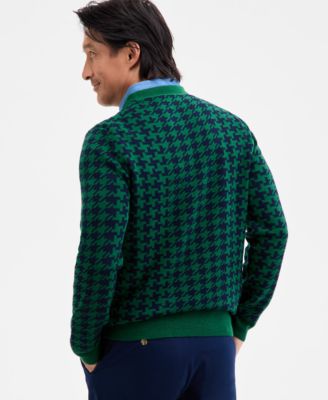 Men's Houndstooth Crewneck Sweater, Macy's Exclusive