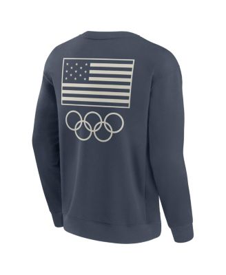 Men's Navy Team USA Elements Fleece Pullover Sweatshirt
