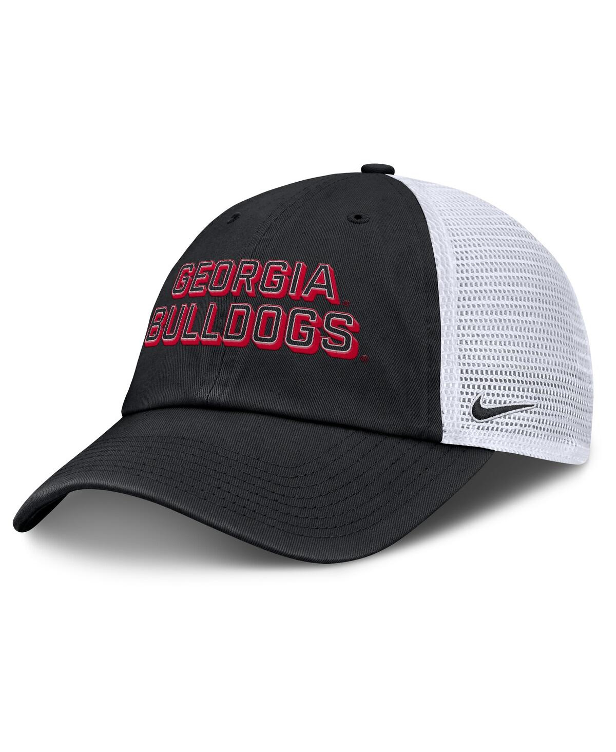 Nike Men's Black Georgia Bulldogs 2025 Gameday On-field Club Adjustable Trucker Hat In Black