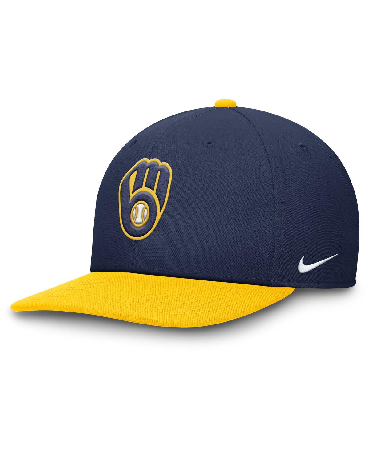 Men's Navy/Gold Milwaukee Brewers Pro Performance Snapback Hat - Navy, Gold