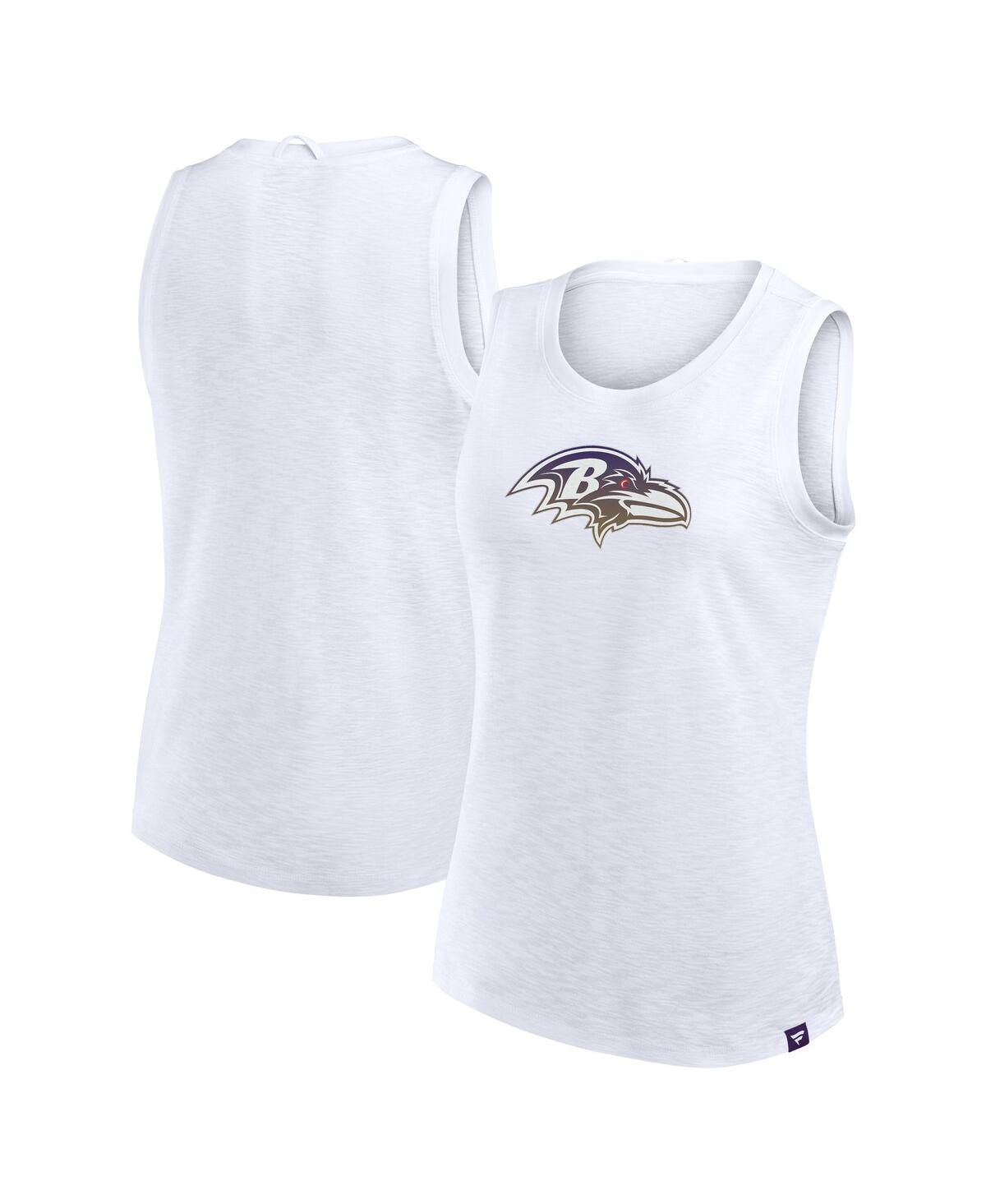 Fanatics Women's White Baltimore Ravens Slub Tank Top