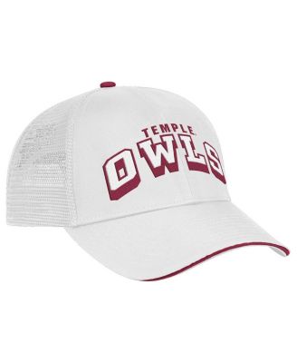 Men's White Temple Owls Wyatt Adjustable Hat