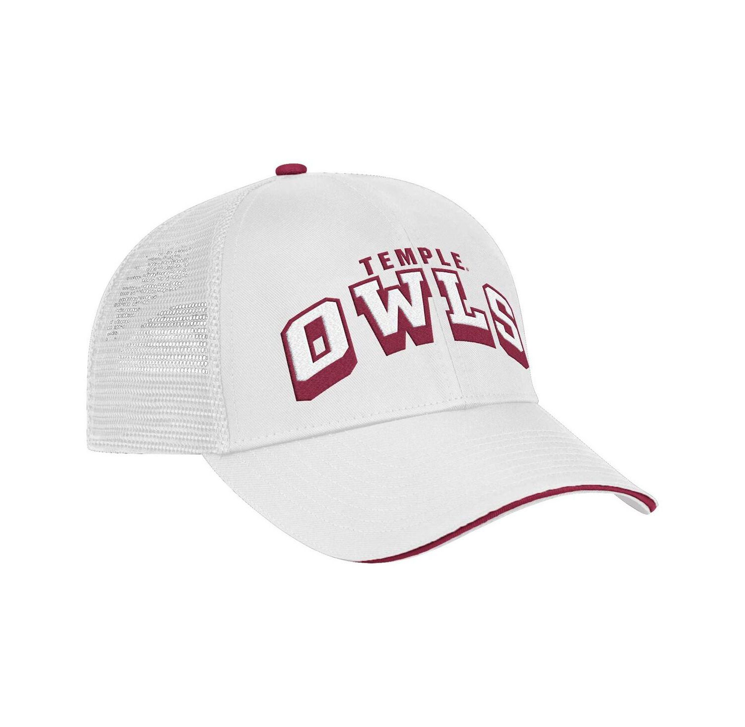 Men's White Temple Owls Wyatt Adjustable Hat