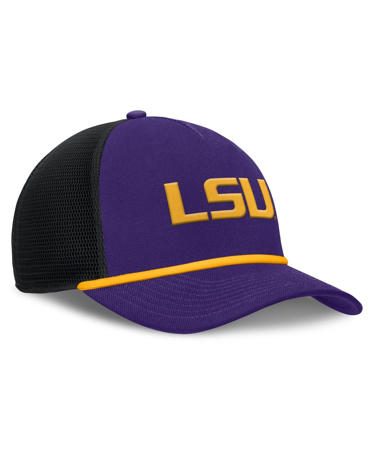 Nike Purple Lsu Tigers Rise Primetime Trucker Adjustable Hat In Purple