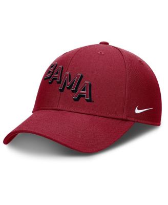 Nike - Men's Crimson Alabama Crimson Tide Slanted Primetime Rise Performance Adjustable Hat