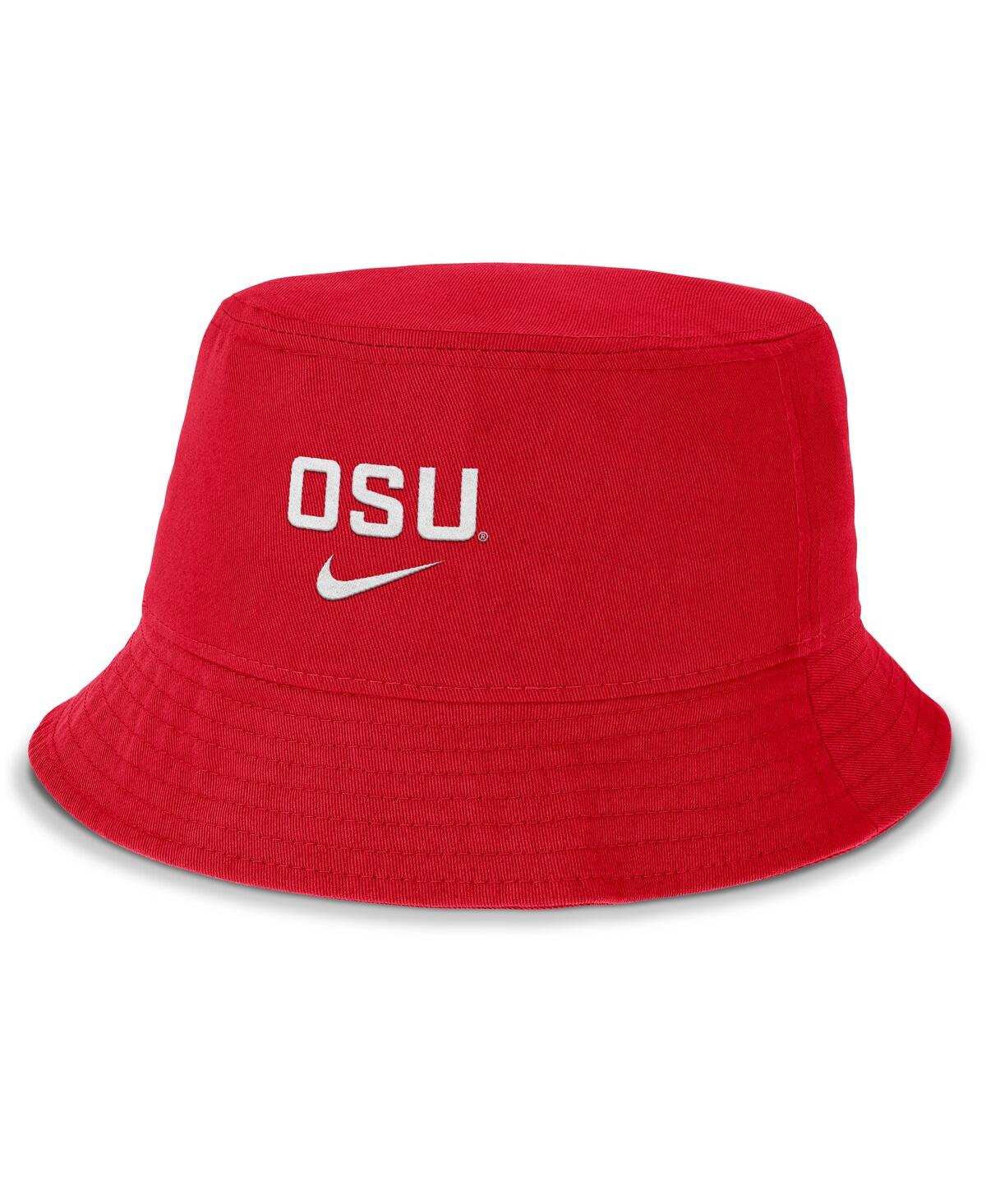 Nike Men's Scarlet Ohio State Buckeyes Apex Primetime Bucket Hat In Red