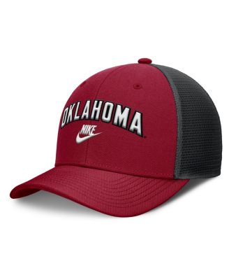 Nike - Men's Crimson/Black Oklahoma Sooners Legacy Arch Rise Performance Trucker Adjustable Hat