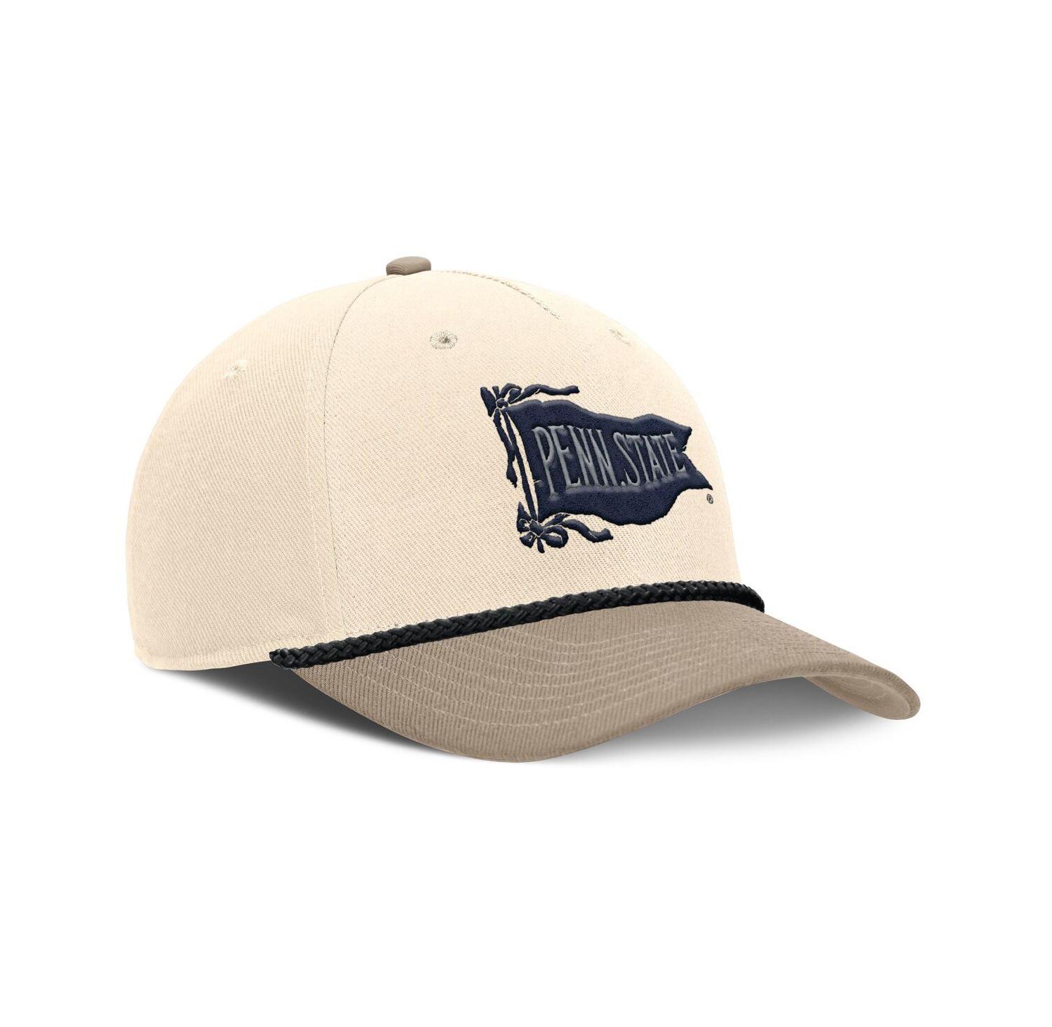Men's Natural Penn State Nittany Lions Rise Legacy Throwback Logo Adjustable Hat