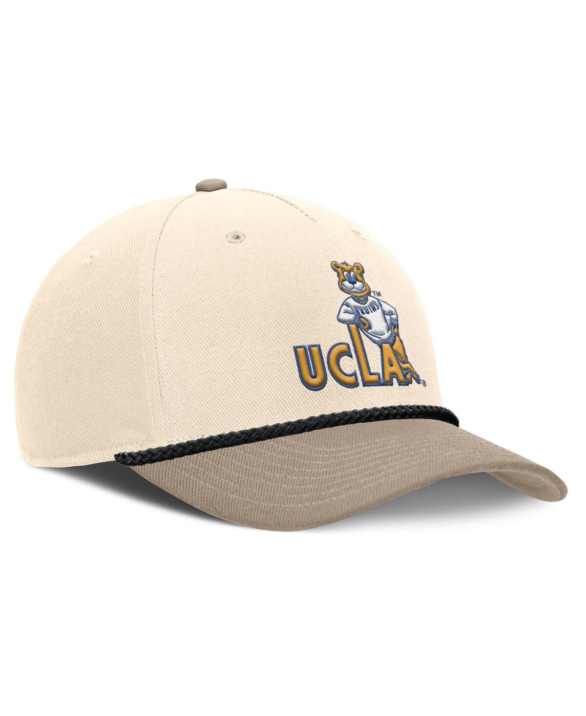 Nike Men's Natural Ucla Bruins Rise Legacy Throwback Logo Adjustable Hat In Brown