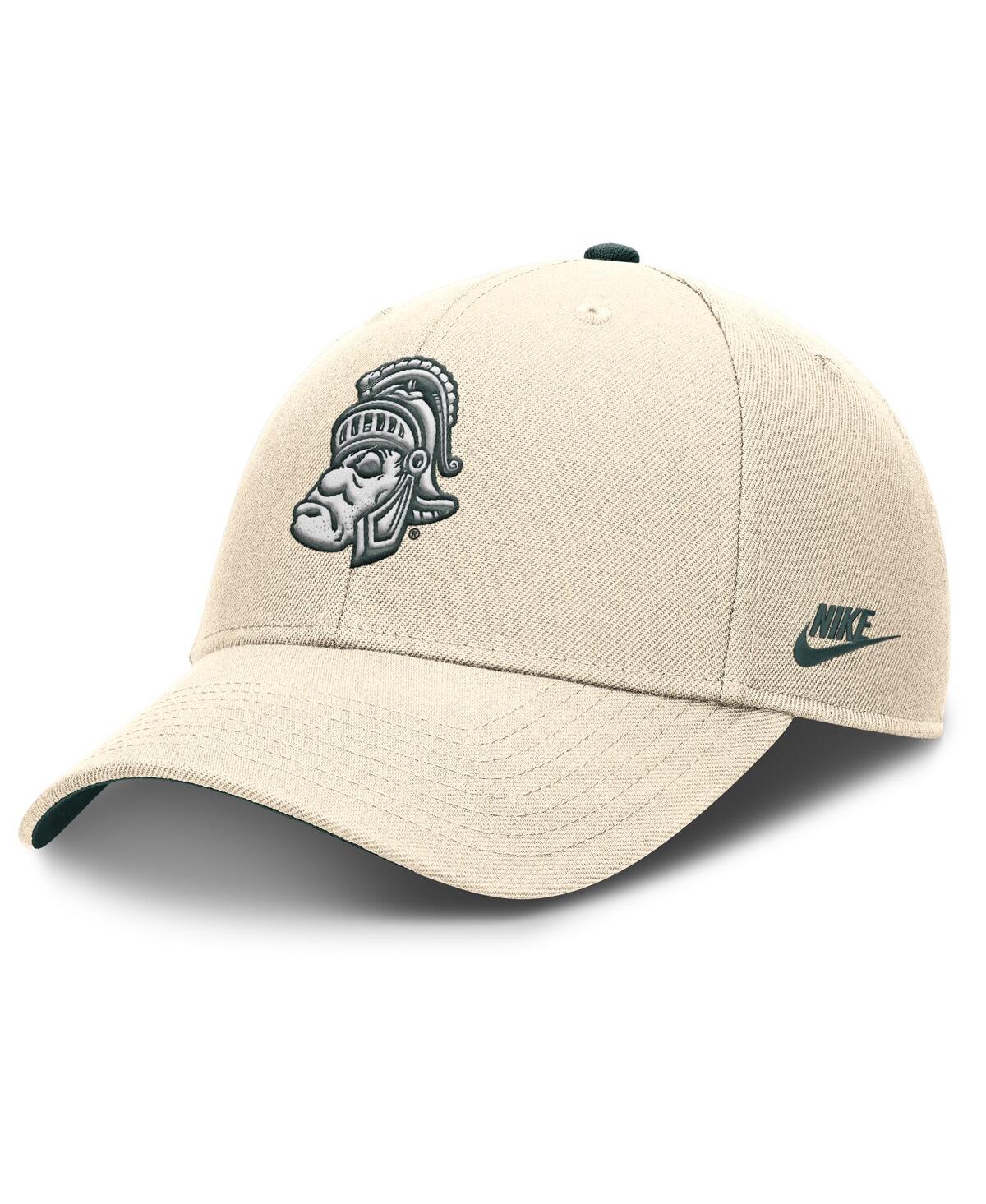 Nike Men's Natural Michigan State Spartans Rise Legacy Adjustable Hat In Brown
