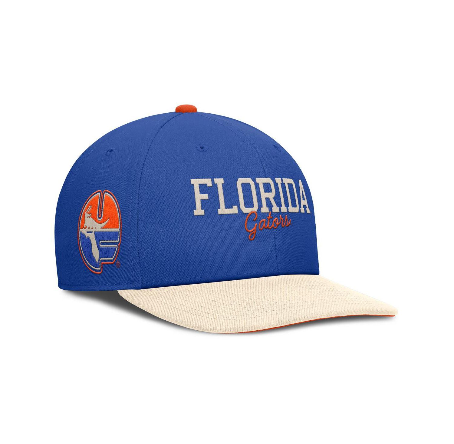 Men's Royal/Cream Florida Gators Pro Legacy Script Snapback Hat