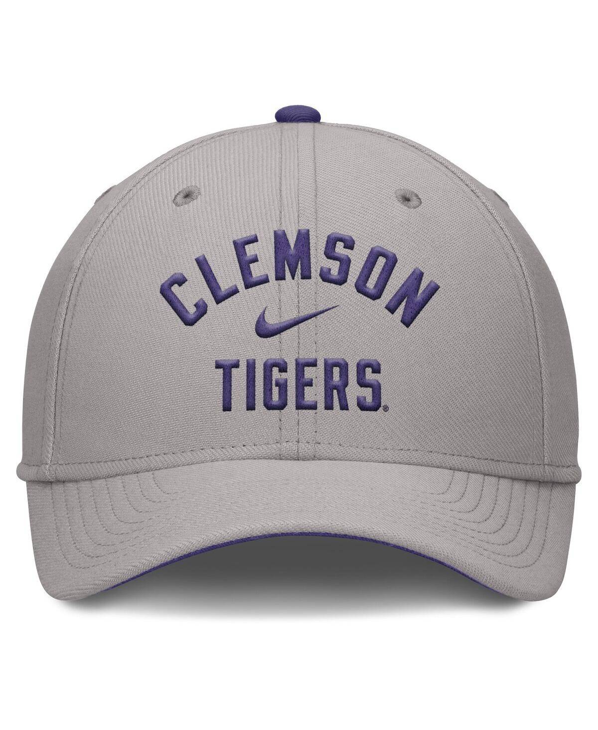 Nike Men's Gray Clemson Tigers Rise Prep Performance Flex Hat In Gray