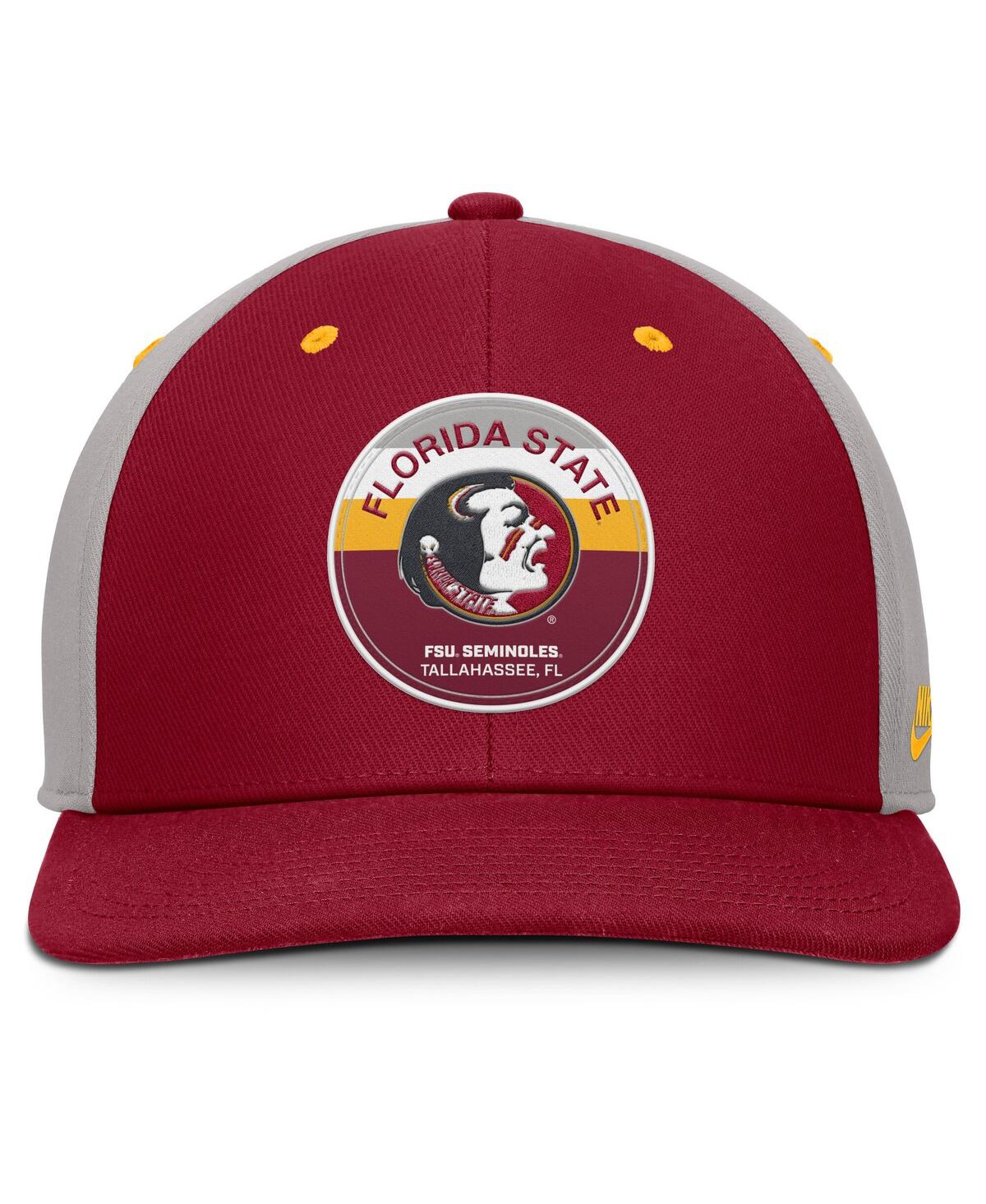 Nike Men's Garnet/gray Florida State Seminoles Prep Pro Performance Snapback Hat