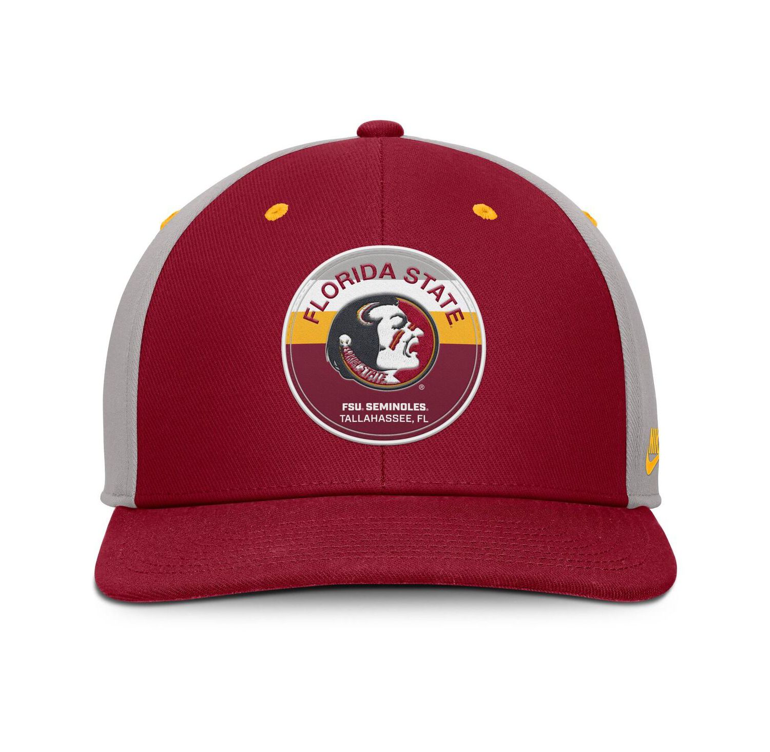 Men's Garnet/Gray Florida State Seminoles Prep Pro Performance Snapback Hat