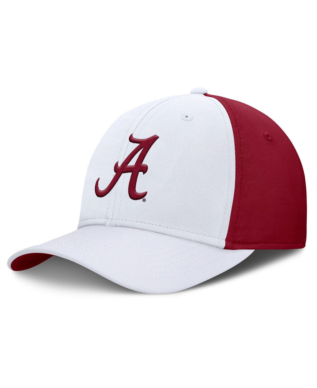 Nike Men's White/crimson Alabama Crimson Tide 2025 Sideline Rise Local Performance Flex Hat In Multi