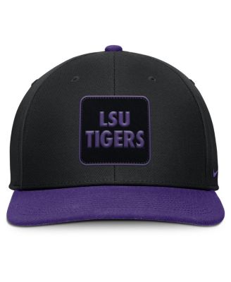Men's Black/Purple LSU Tigers 2025 Sideline Campus Pro Local Snapback Hat