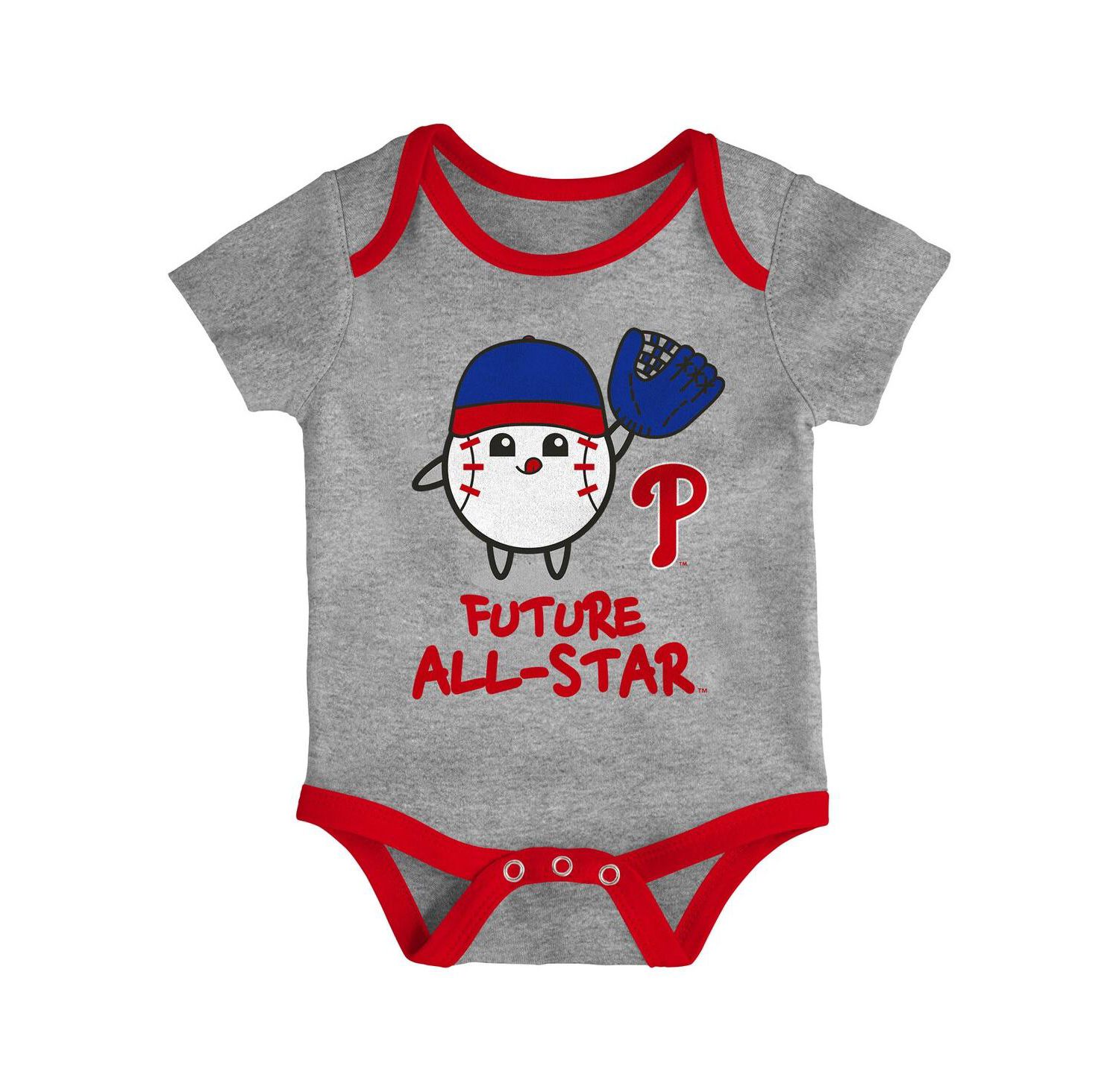 Newborn 2-Pack Philadelphia Phillies Triple Hit Bodysuit Set