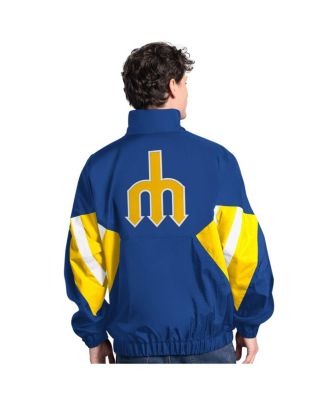 Men's Royal Seattle Mariners Cooperstown Chief Half-Zip Pullover Sweatshirt