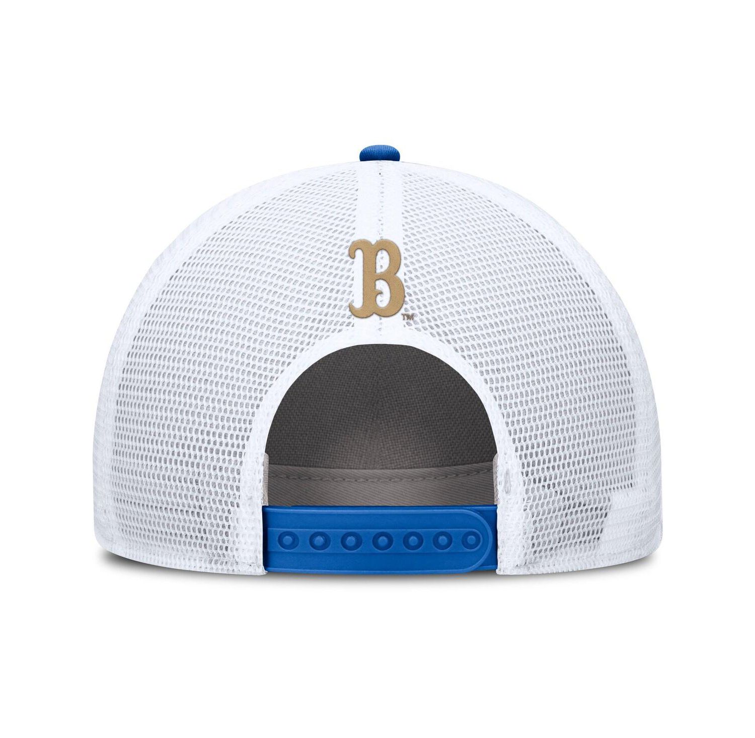 Men's Blue/White UCLA Bruins 2025 On-Field Rise Patch Trucker Adjustable Hat
