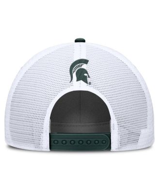 Men's Green/White Michigan State Spartans 2025 On-Field Rise Patch Trucker Adjustable Hat