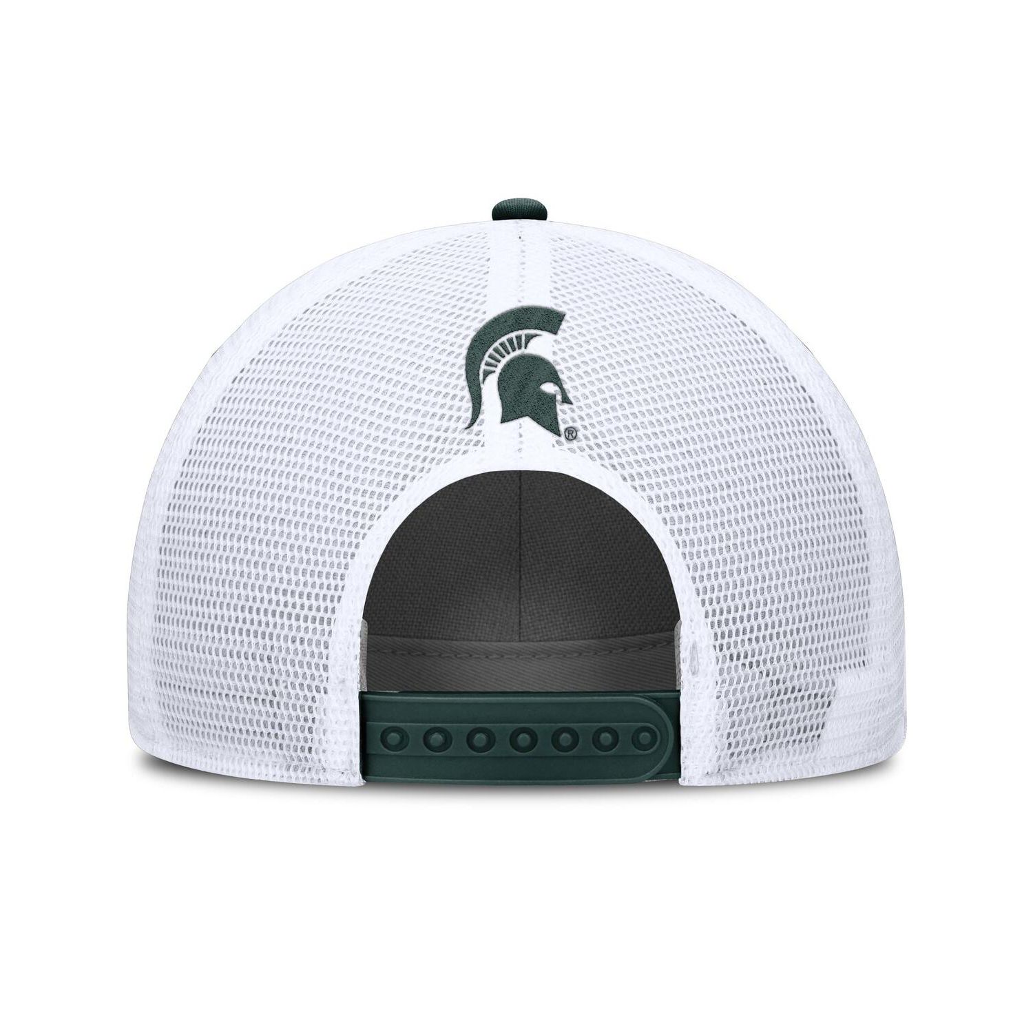 Men's Green/White Michigan State Spartans 2025 On-Field Rise Patch Trucker Adjustable Hat