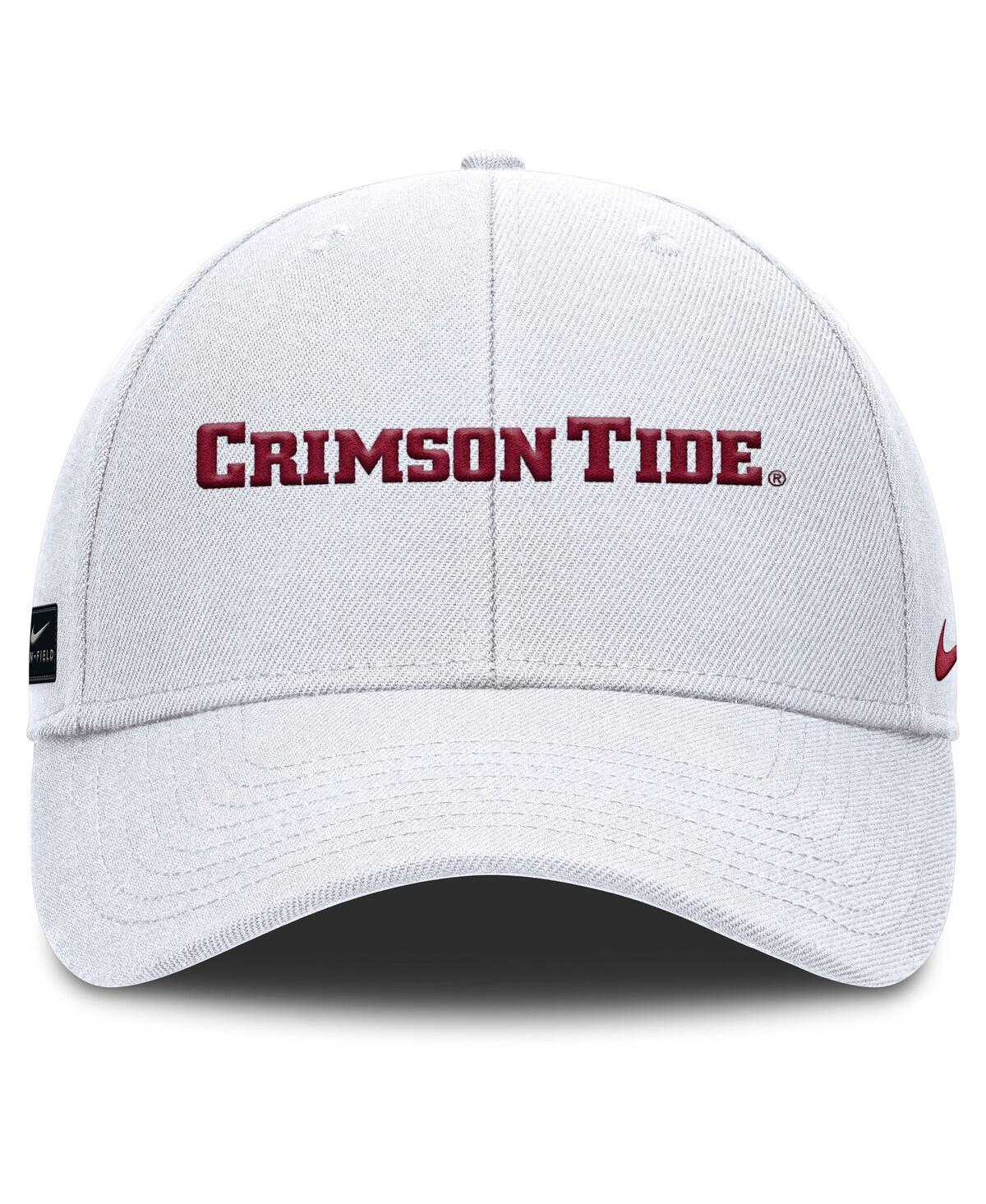 Nike Men's White Alabama Crimson Tide Core Club Mascot Wordmark Adjustable Hat In White