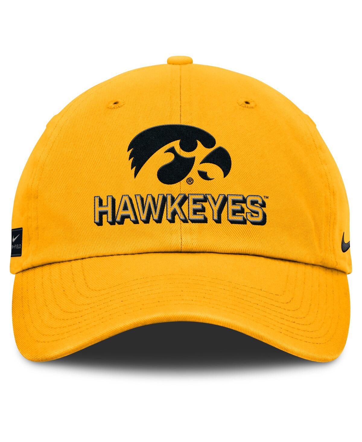Nike Men's Gold Iowa Hawkeyes 2025 On-field Club Adjustable Hat In Gold