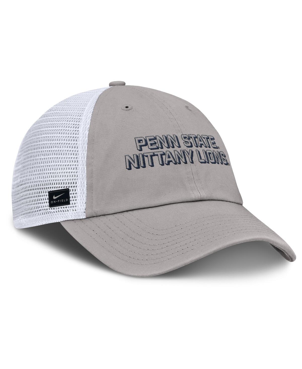 Nike Gray Penn State Nittany Lions 2025 Gameday On-field Club Adjustable Trucker Hat In Gray