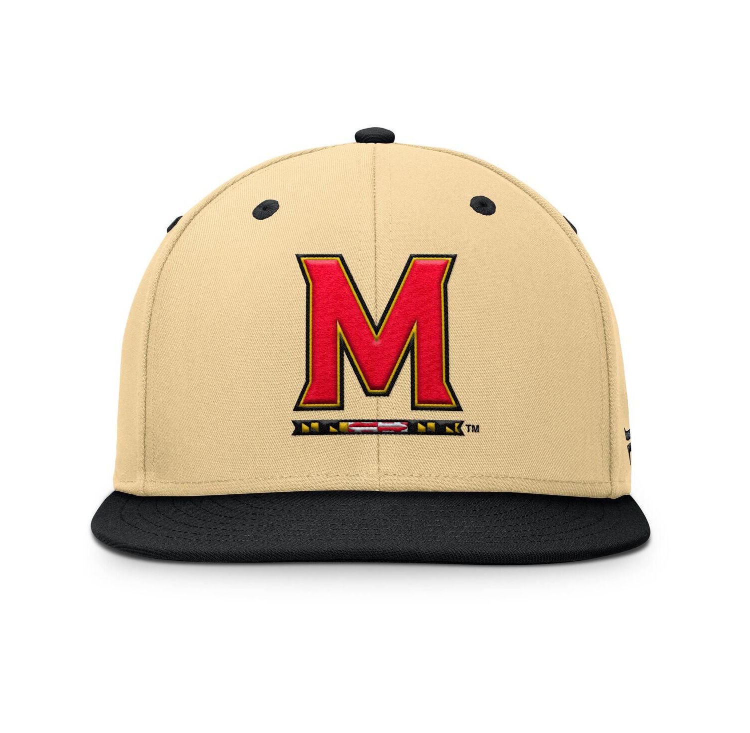 Men's Gold/Black Maryland Terrapins Balance Fitted Hat