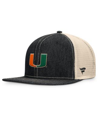 Fanatics - Men's Black/Natural Miami Hurricanes Legend Trucker Snapback Hat
