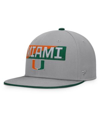 Fanatics - Men's Gray Miami Hurricanes Duo Snapback Hat