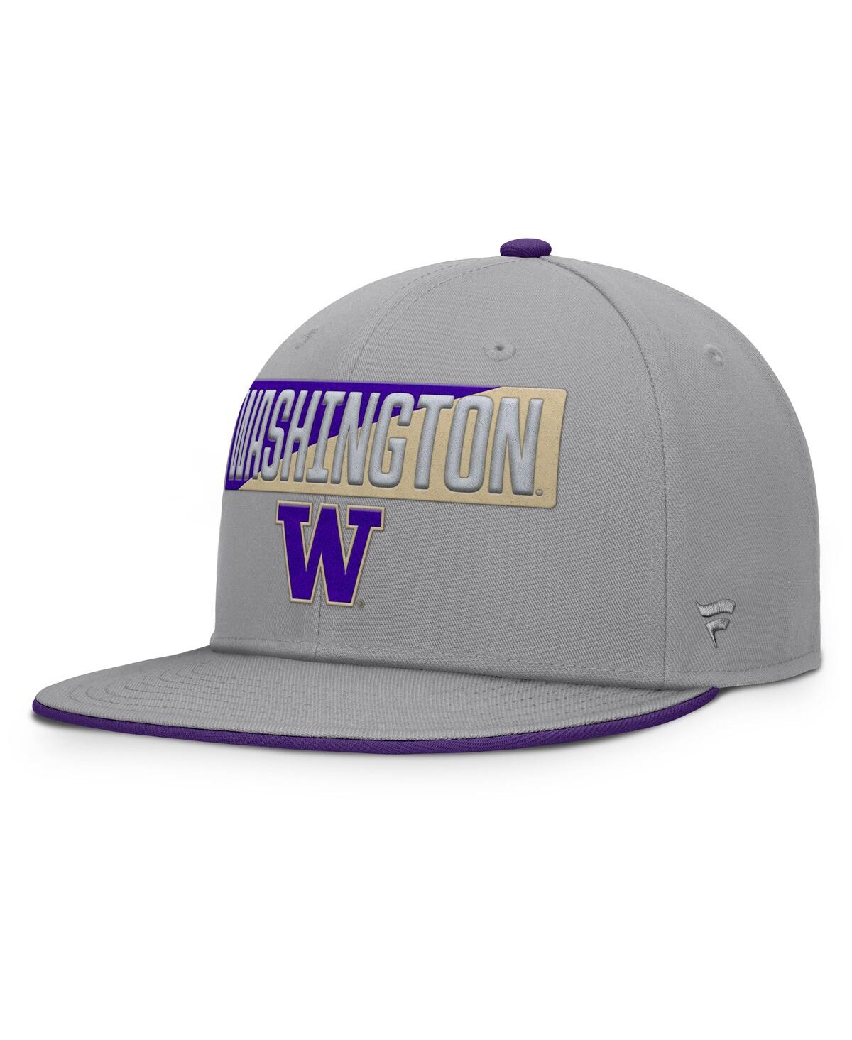 Men's Gray Washington Huskies Duo Snapback Hat - Gray