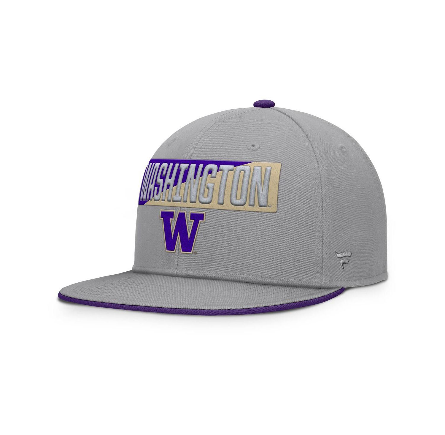 Men's Gray Washington Huskies Duo Snapback Hat