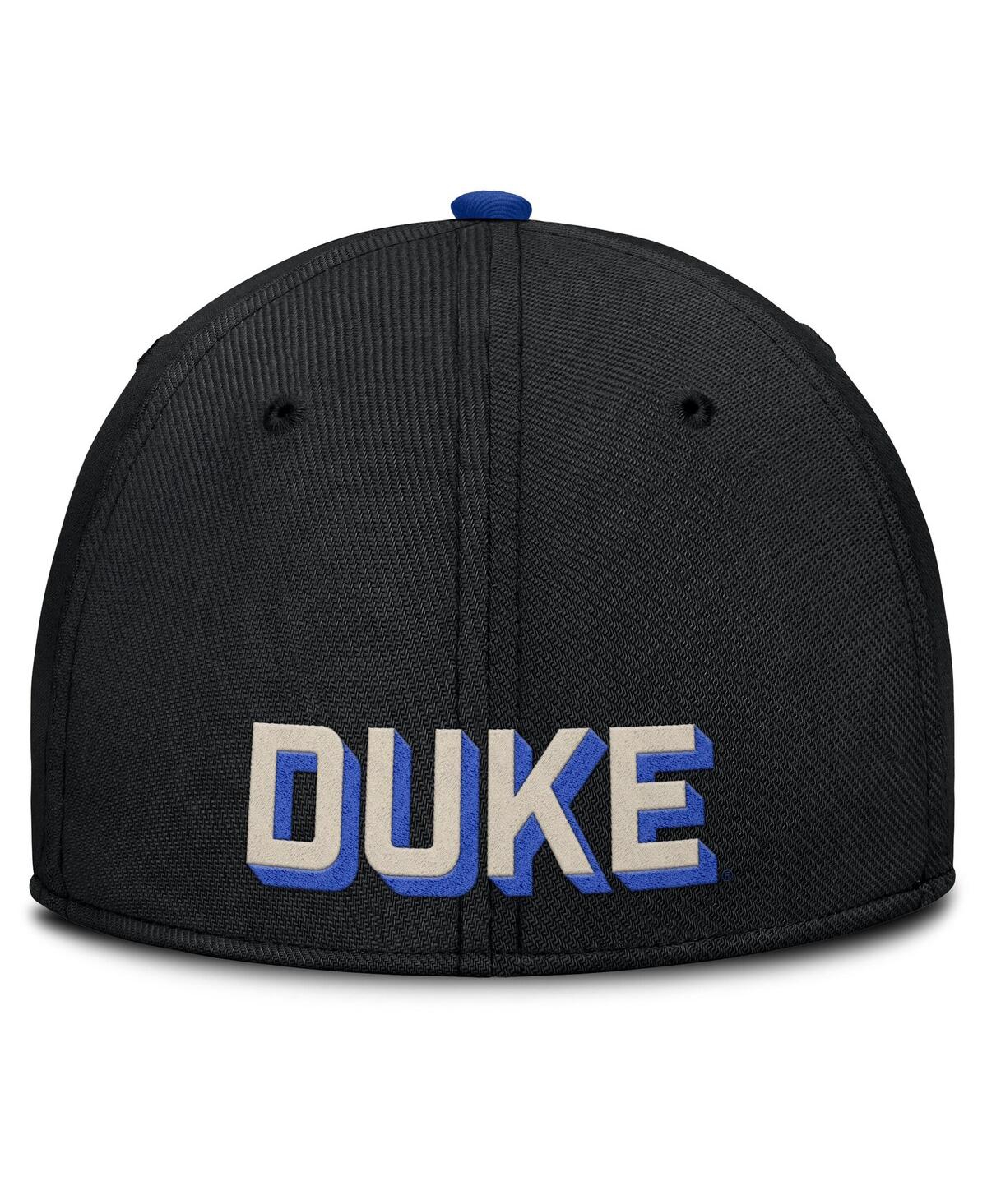 Nike Black Duke Blue Devils Legacy Rise Performance Flex Hat In Black