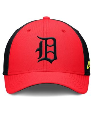 Men's Crimson/Black Detroit Tigers Neon 90s Rise Swoosh Flex Hat