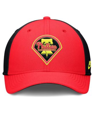 Men's Crimson/Black Philadelphia Phillies Neon 90s Rise Swoosh Flex Hat
