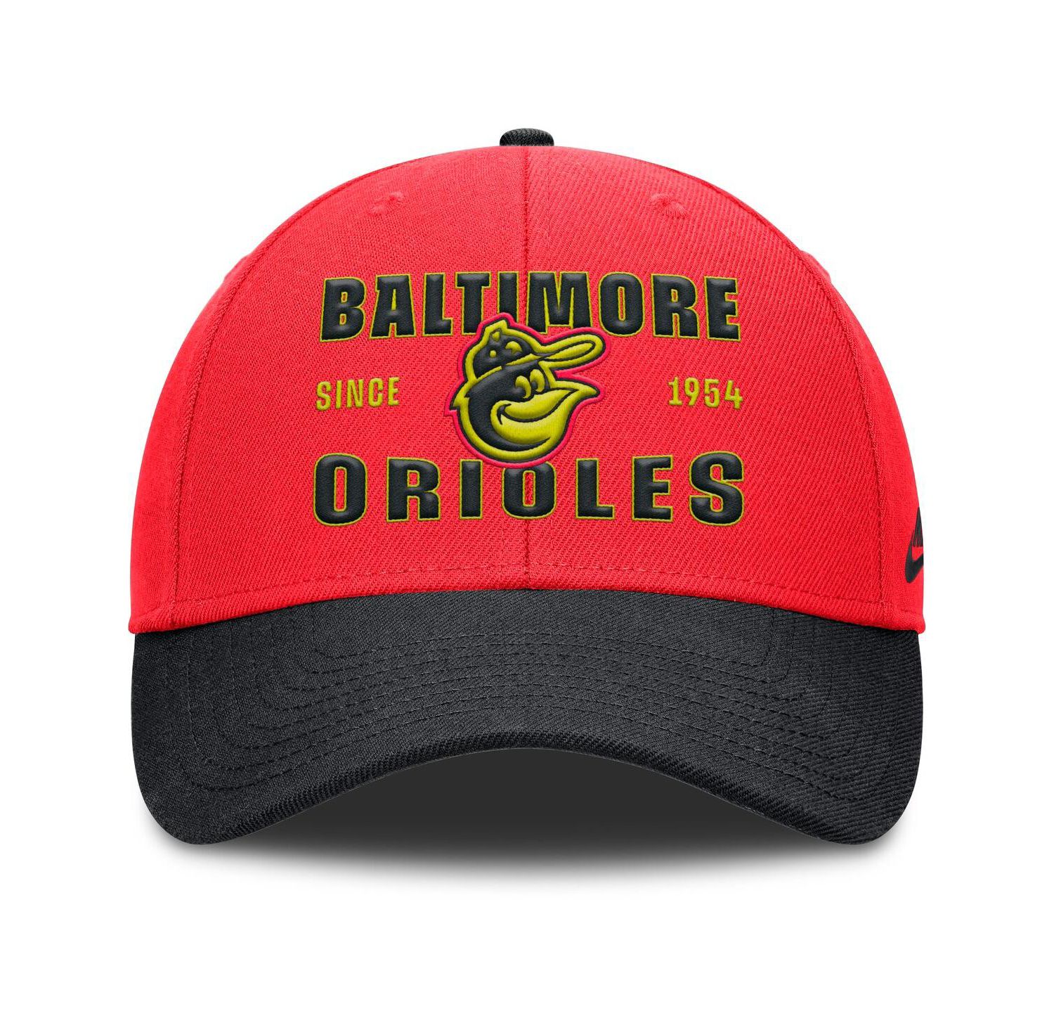 Men's Crimson/Black Baltimore Orioles Neon 90s Rise Adjustable Hat
