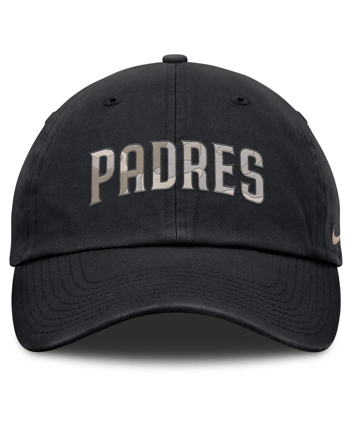 Nike Men's Black San Diego Padres Camo Pack Club Adjustable Hat In Black