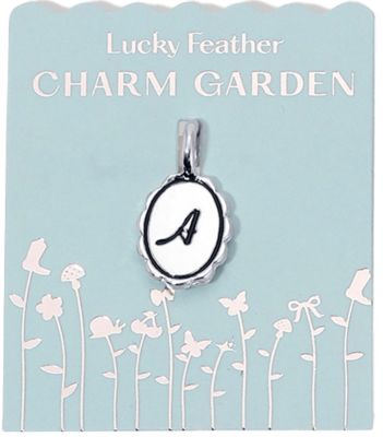 Charm Garden - SILVER - Scalloped Initial Charm