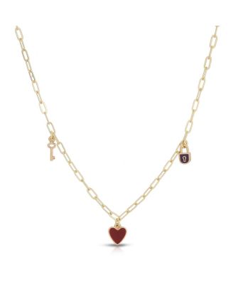 Enamel Treasure Necklace - Love