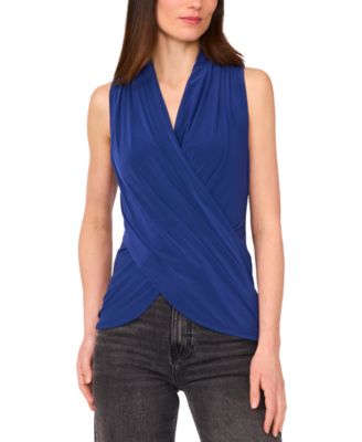 Vince Camuto Women's Crossover Wrap-Front Sleeveless Top