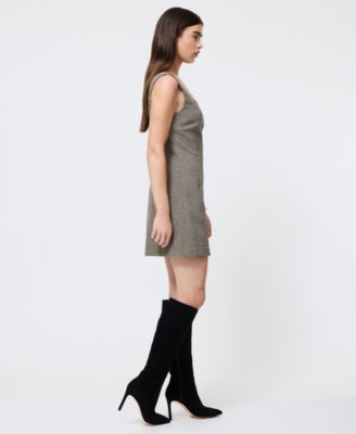 Women's Houndstooth Square-Neck Mini Dress